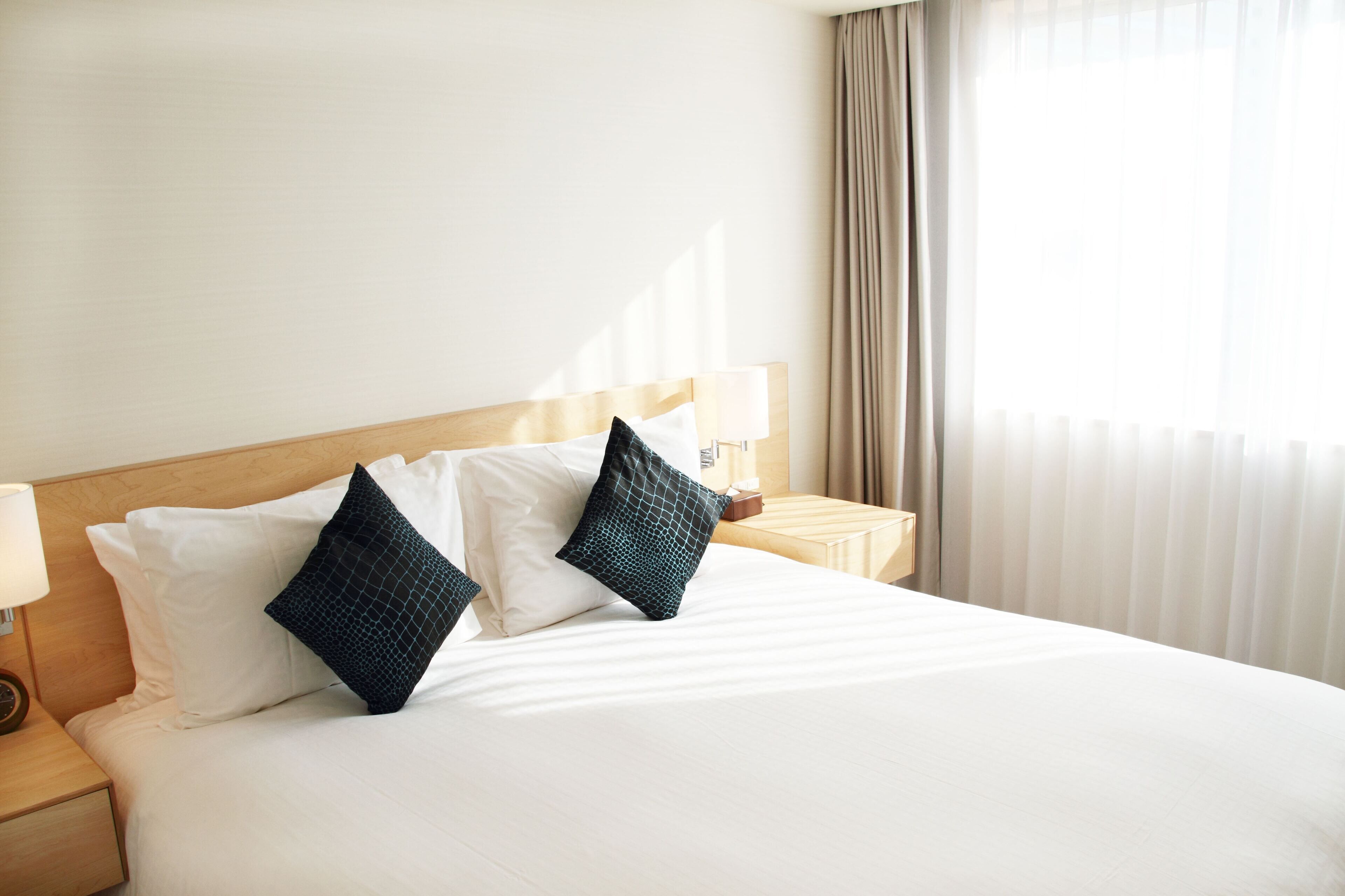 Premium bedding, down duvets, in-room safe, desk