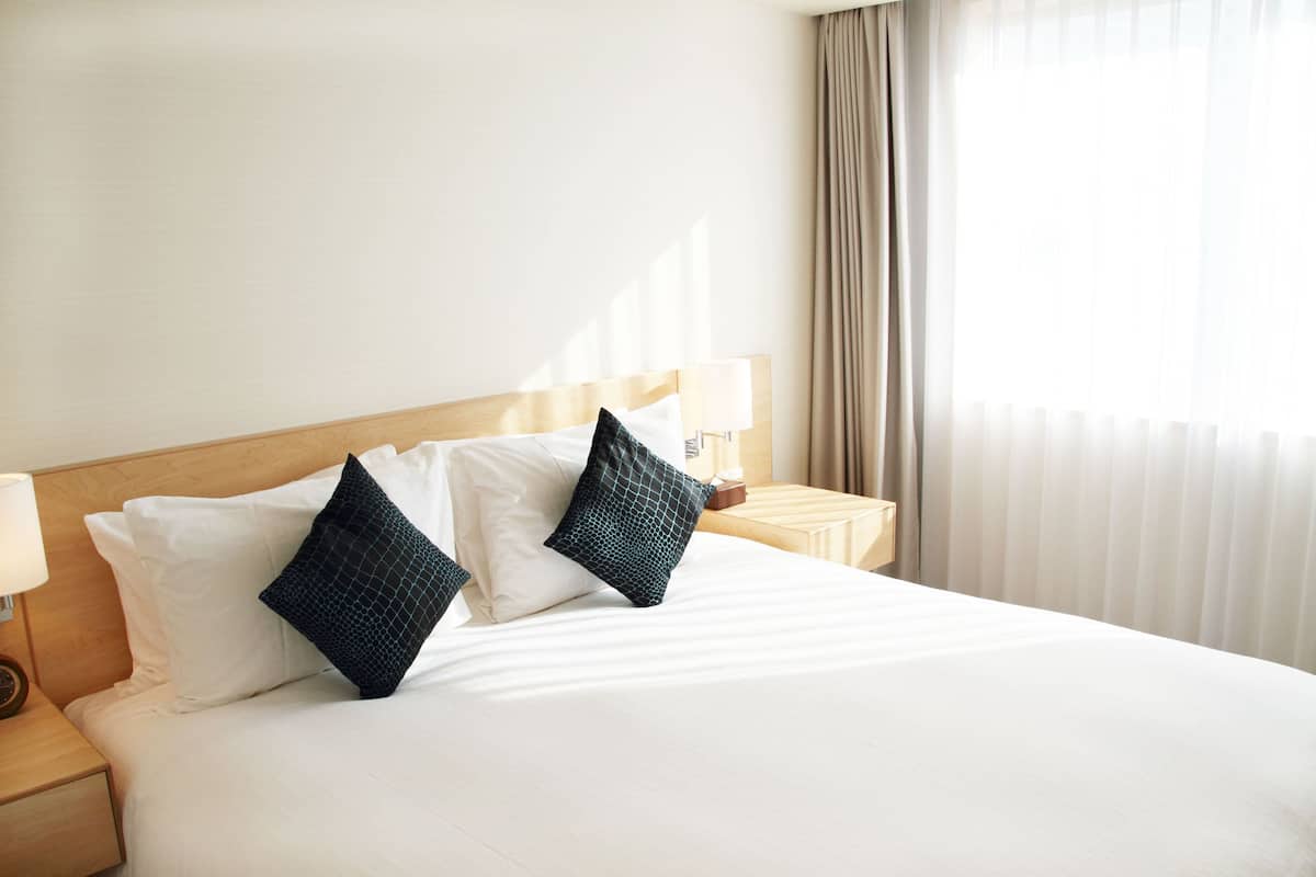 Premium bedding, down comforters, in-room safe, desk