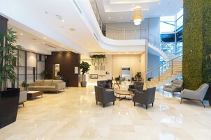 Flat-screen TV, iPod dock