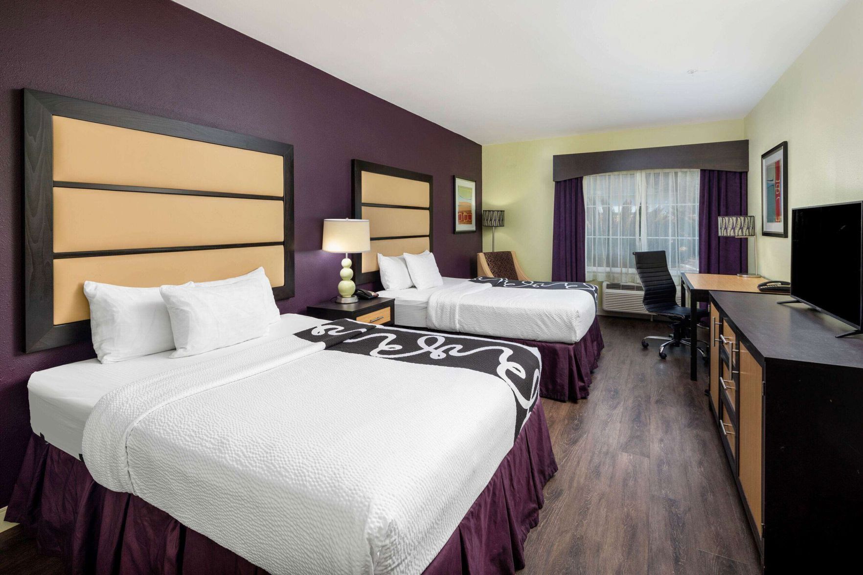 Premium bedding, down duvets, pillow-top beds, desk