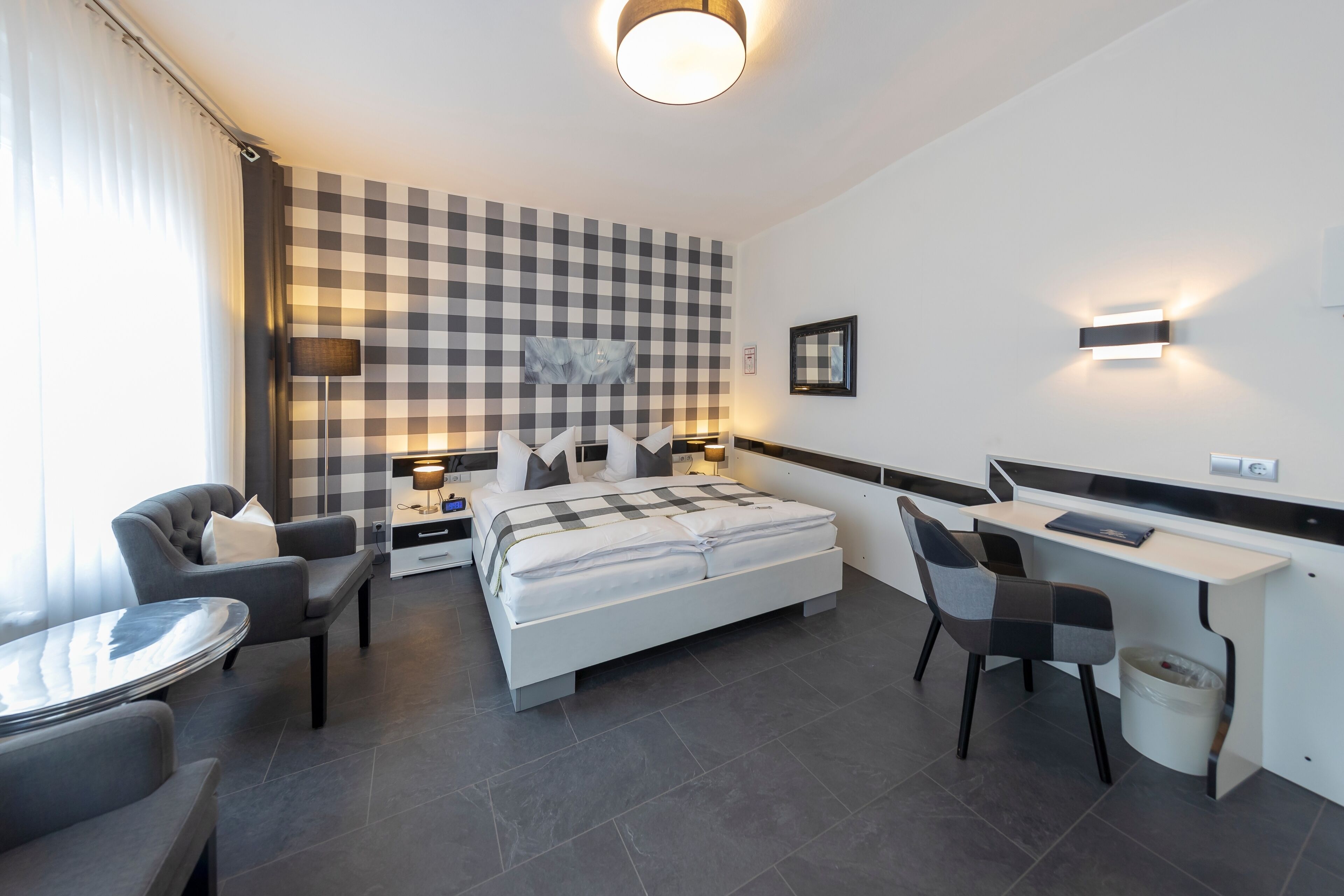 in-room safe, desk, blackout curtains, iron/ironing board