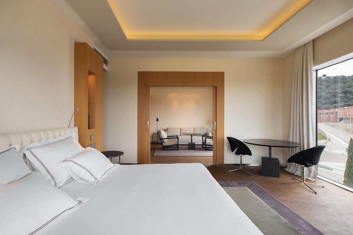 Pillow-top beds, in-room safe, blackout curtains, soundproofing