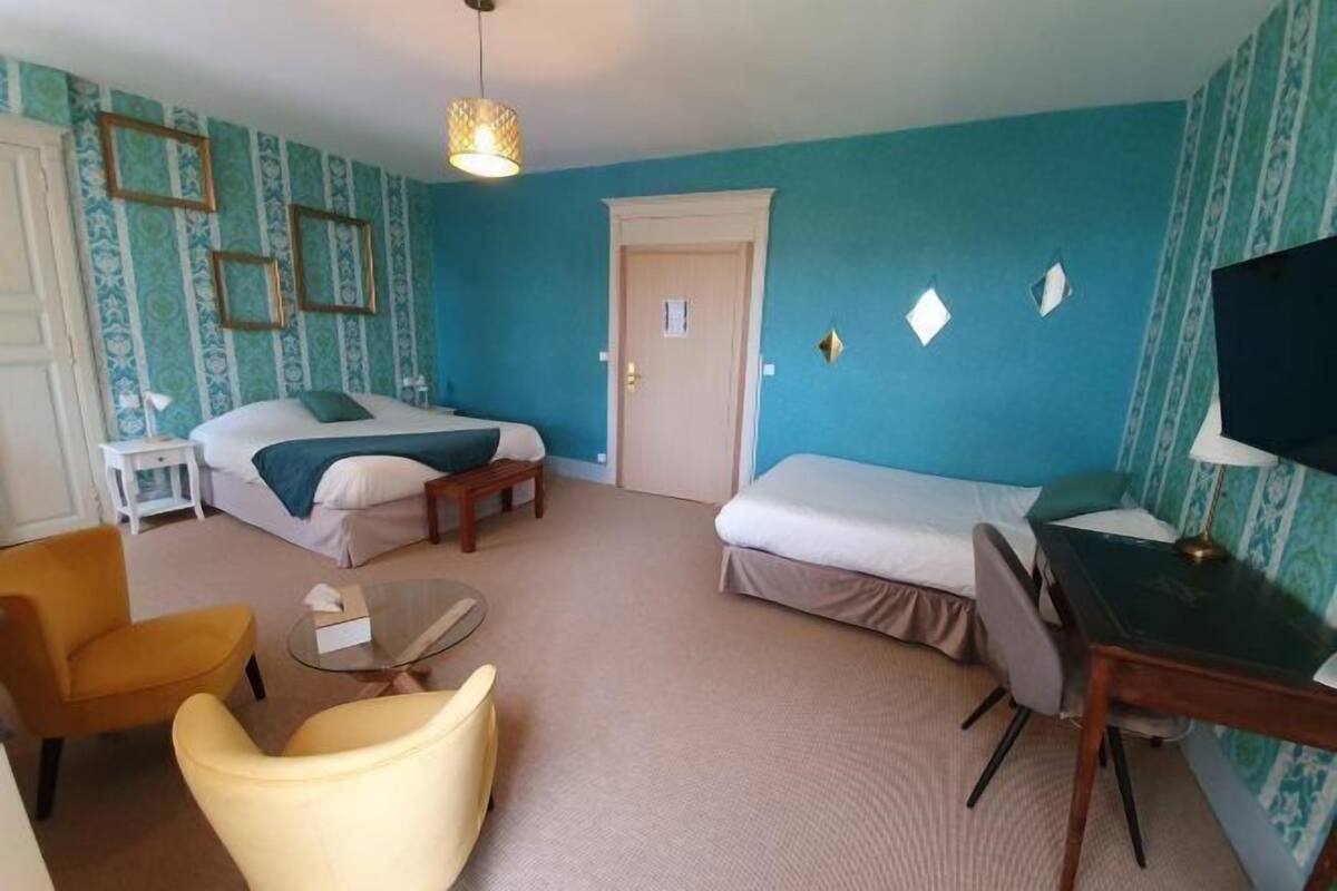 Premium bedding, desk, iron/ironing board (on request), WiFi (free)