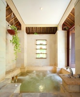 Indoor spa tub