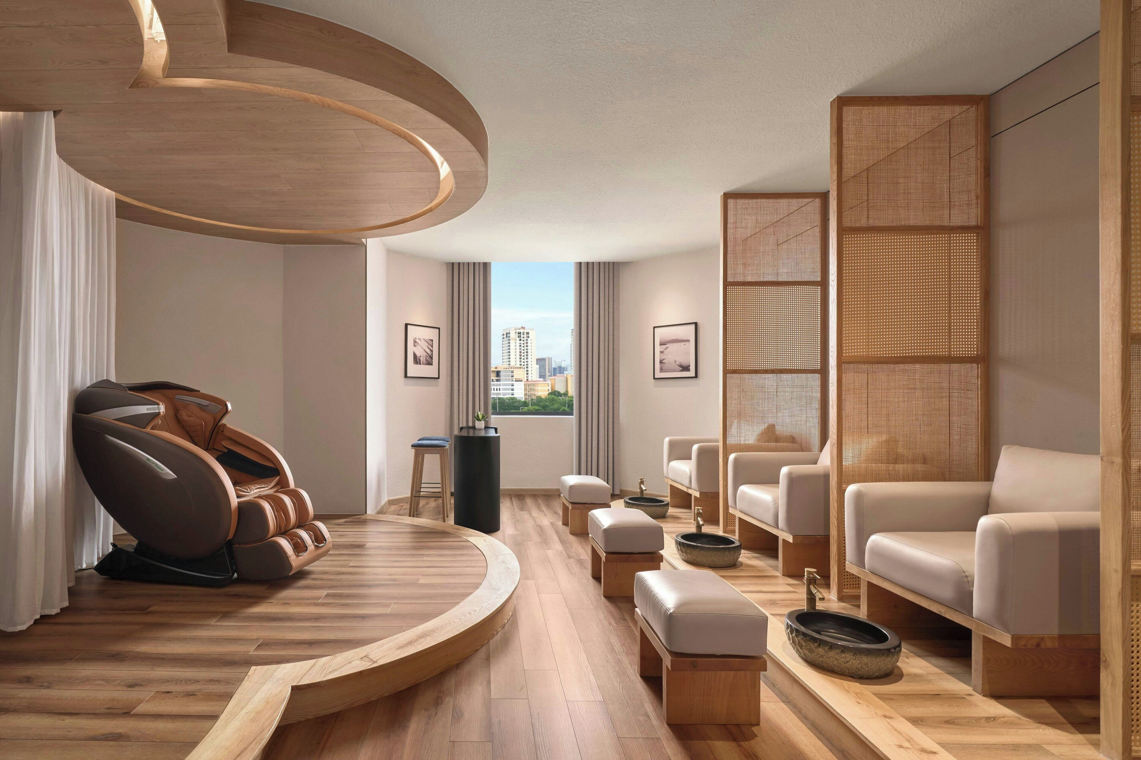 双人护理室、桑拿、湿蒸房、身体护理、芳香疗法、热石按摩