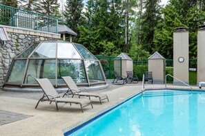 Utomhuspool och uppvärmd pool