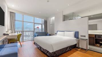 In-room safe, desk, laptop workspace, iron/ironing board