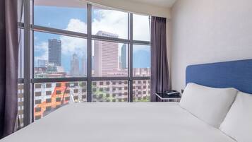 In-room safe, desk, laptop workspace, iron/ironing board