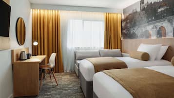 Standard Room, 2 Single Beds | Desk, laptop workspace, blackout curtains, iron/ironing board