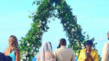 Outdoor wedding area