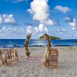 Outdoor wedding area