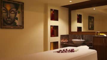 Experience a serene retreat with a large bed, elegant sink, and beautiful artwork adorning the walls.