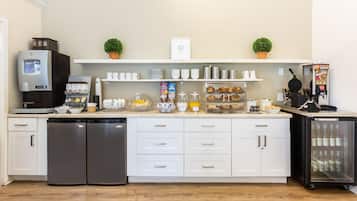 Free daily self-service breakfast