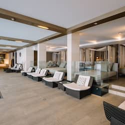 Outdoor treatment area, sauna, hot tub, steam room, body treatments