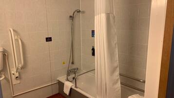Room, 2 Twin Beds, Accessible, Non Smoking | Bathroom | Combined shower/tub, eco-friendly toiletries, hair dryer, towels