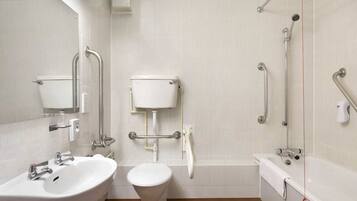 Room, 2 Single Beds, Accessible, Non Smoking (Mobility Accessible) | Bathroom | Eco-friendly toiletries, hair dryer, towels