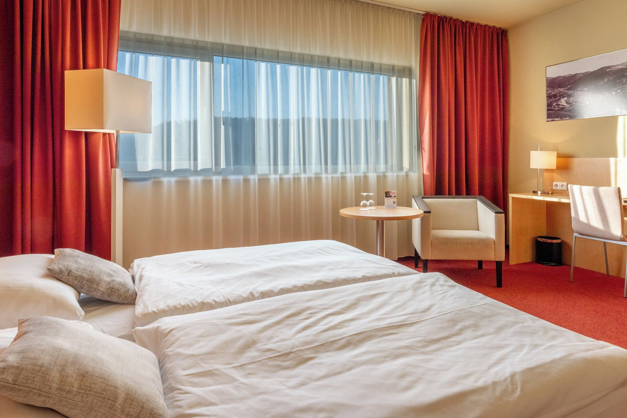 In-room safe, desk, blackout curtains, soundproofing