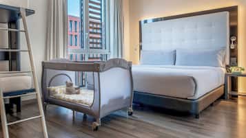 Ofnæmisprófaður sængurfatnaður, míníbar, öryggishólf í herbergi