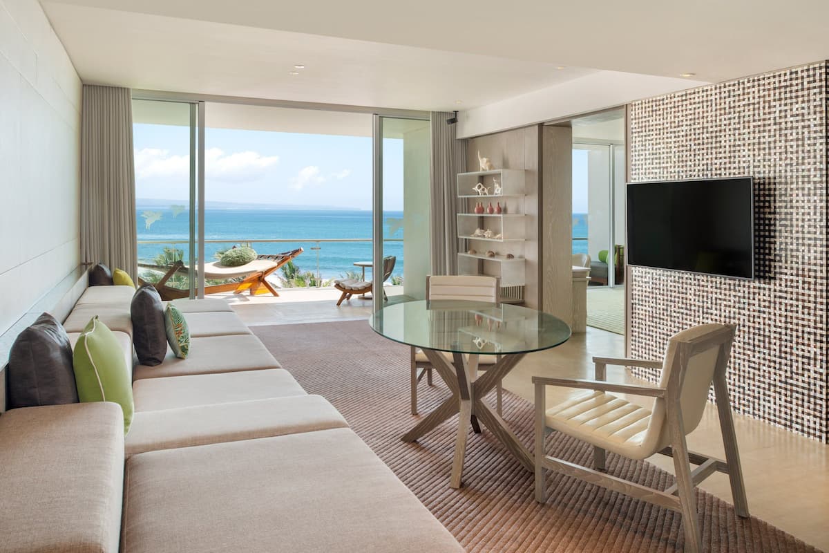 Suite, 1 Bedroom, Non Smoking, Ocean View | Living room | LED TV, DVD player, iPod dock
