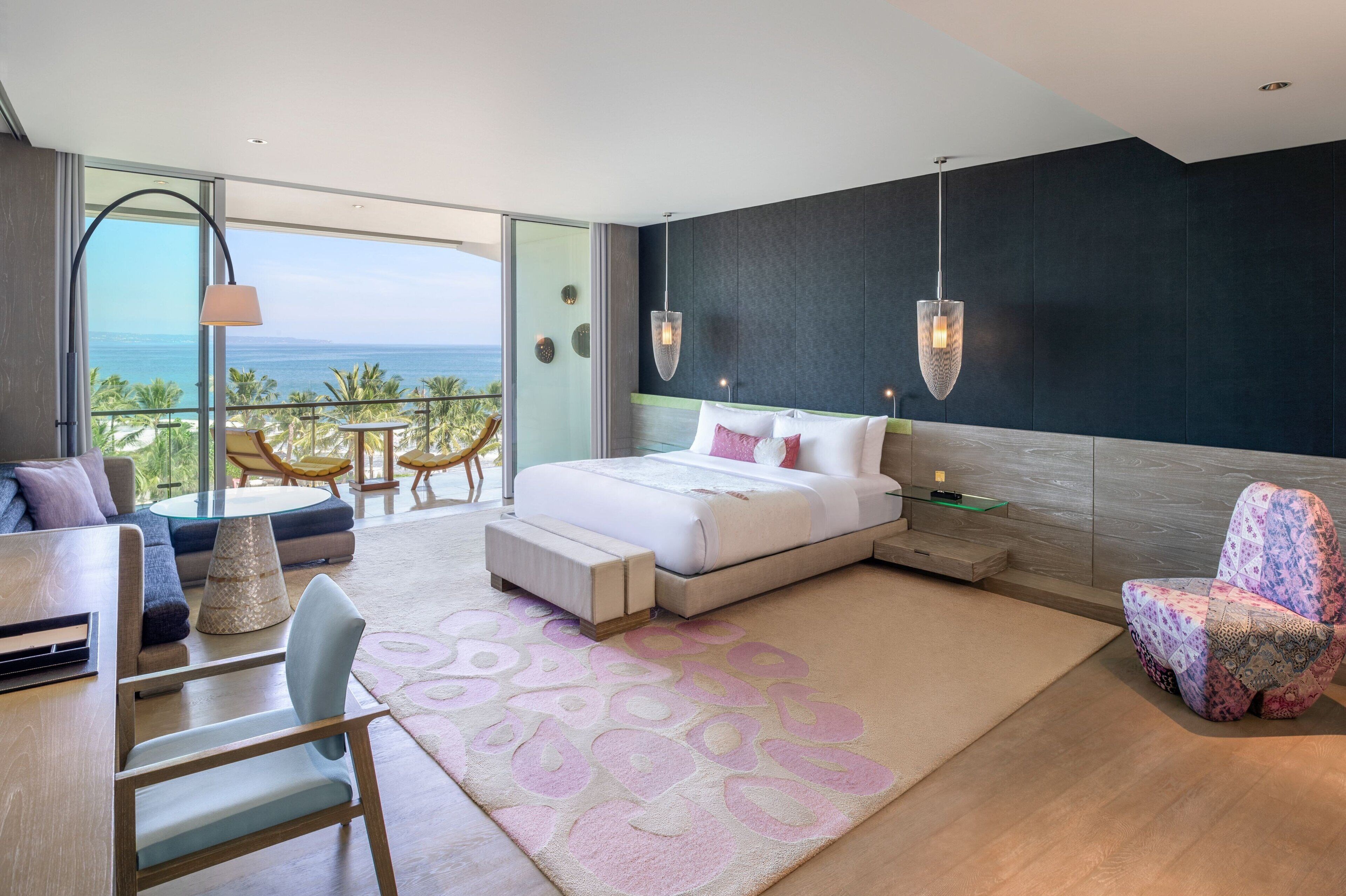 Sábanas de algodón egipcio, ropa de cama de alta calidad y minibar 