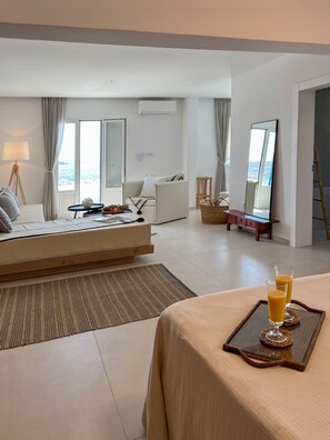 Executive Suite, Sea View | Living area - Portobello Boutique Hotel (Mykonos)