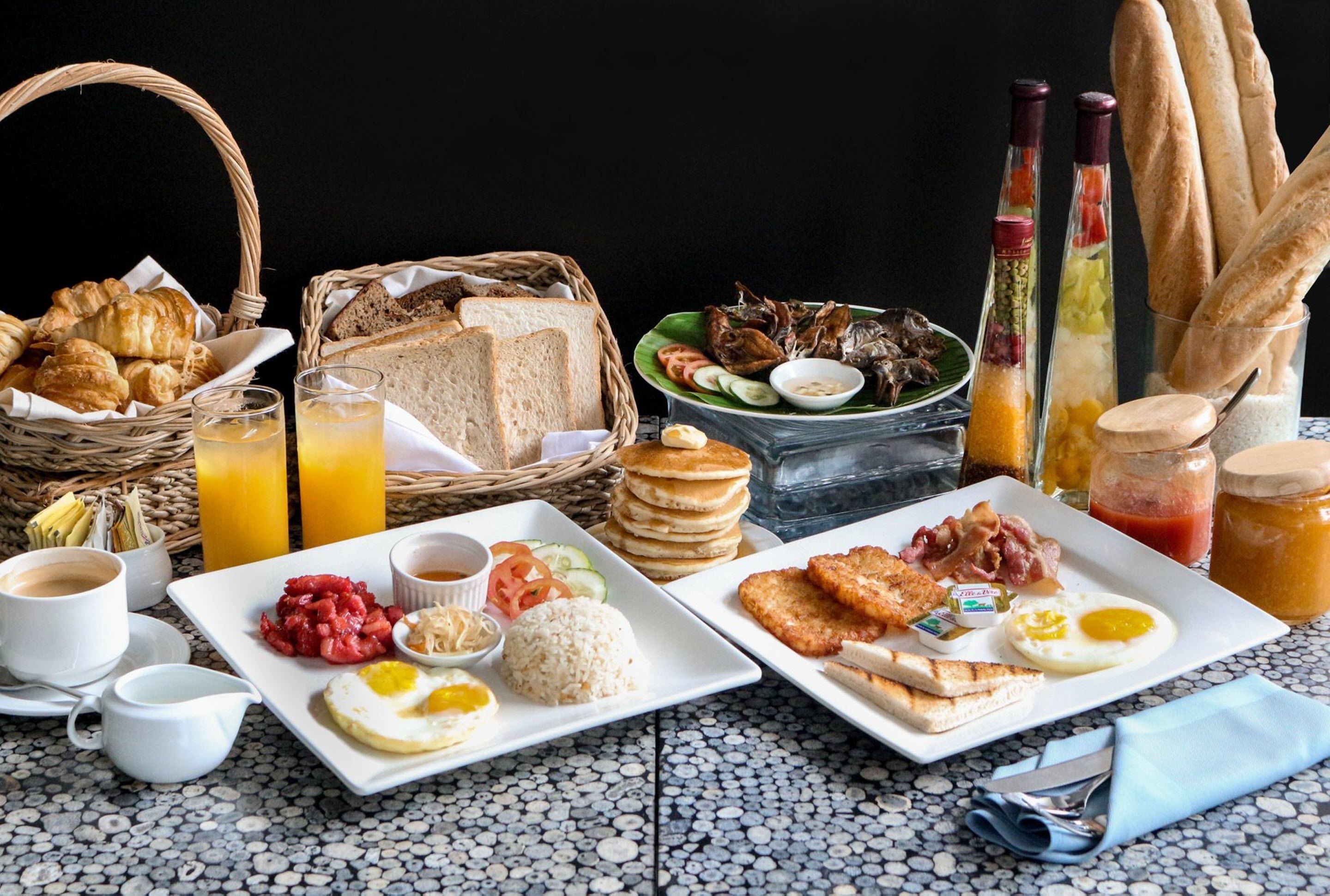 daily buffet breakfast (php 750 per person)