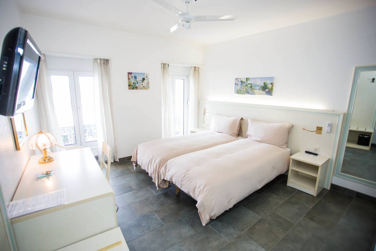business double room, balcony, lake view | 1 bedroom, in-room safe, desk, laptop workspace