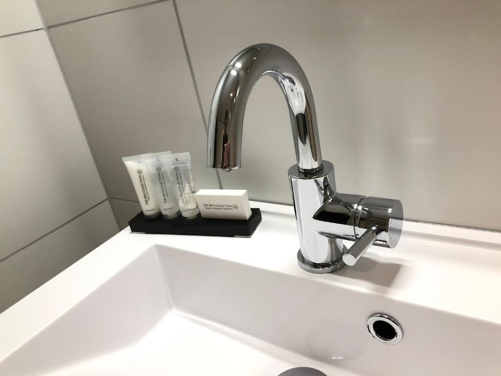 free toiletries, hair dryer, towels