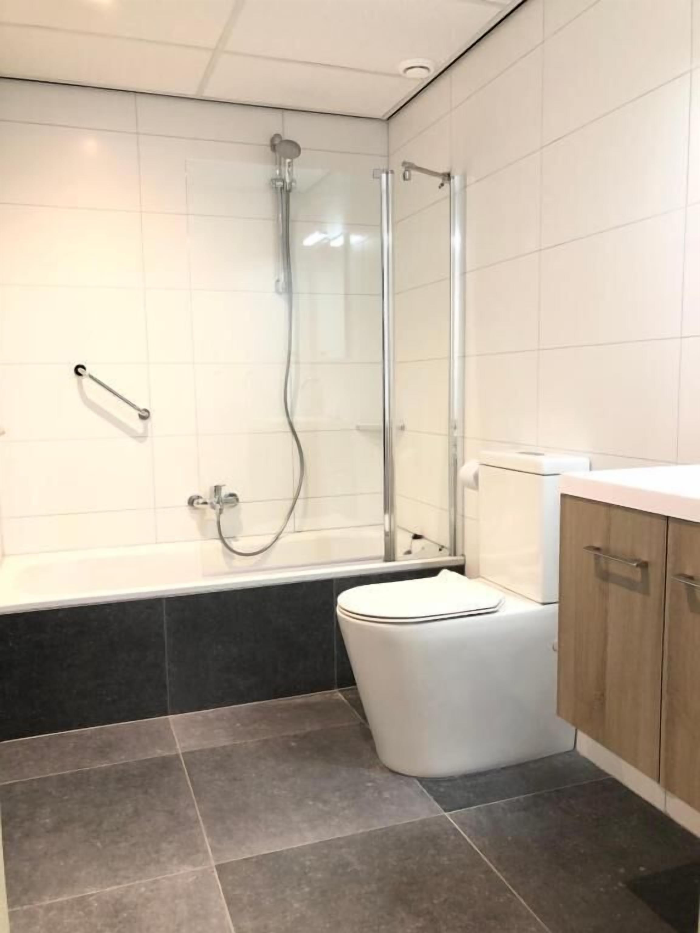 free toiletries, hair dryer, towels