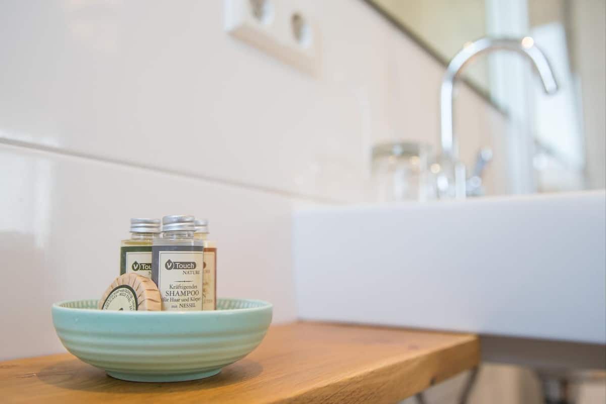 shower, rainfall showerhead, towels