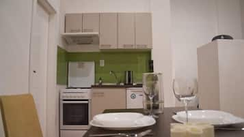 Double Room | Private kitchen | Fridge, microwave, coffee/tea maker