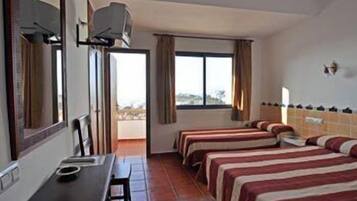 Double Room, Terrace, Sea View | Minibar, free cots/infant beds, bed sheets