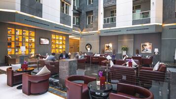 Breakfast, lunch, dinner served; international cuisine