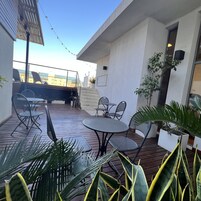 Outdoor banquet area