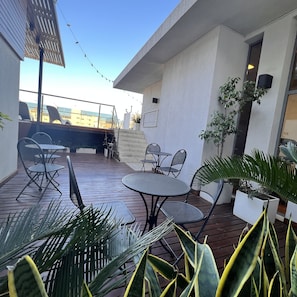 Outdoor banquet area
