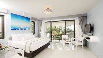 Hypo-allergenic bedding, minibar, in-room safe, rollaway beds