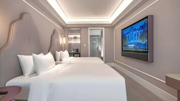 Deluxe Room, 2 Twin Beds | Premium bedding, down comforters, memory foam beds, minibar