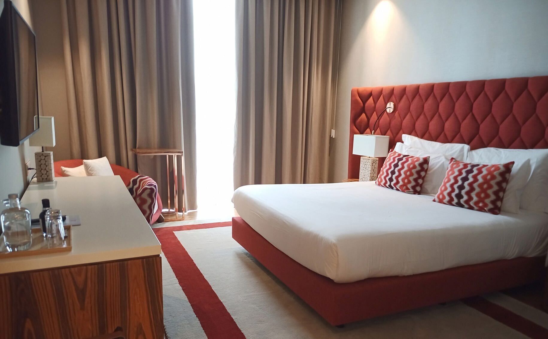 Premium bedding, memory-foam beds, minibar, in-room safe