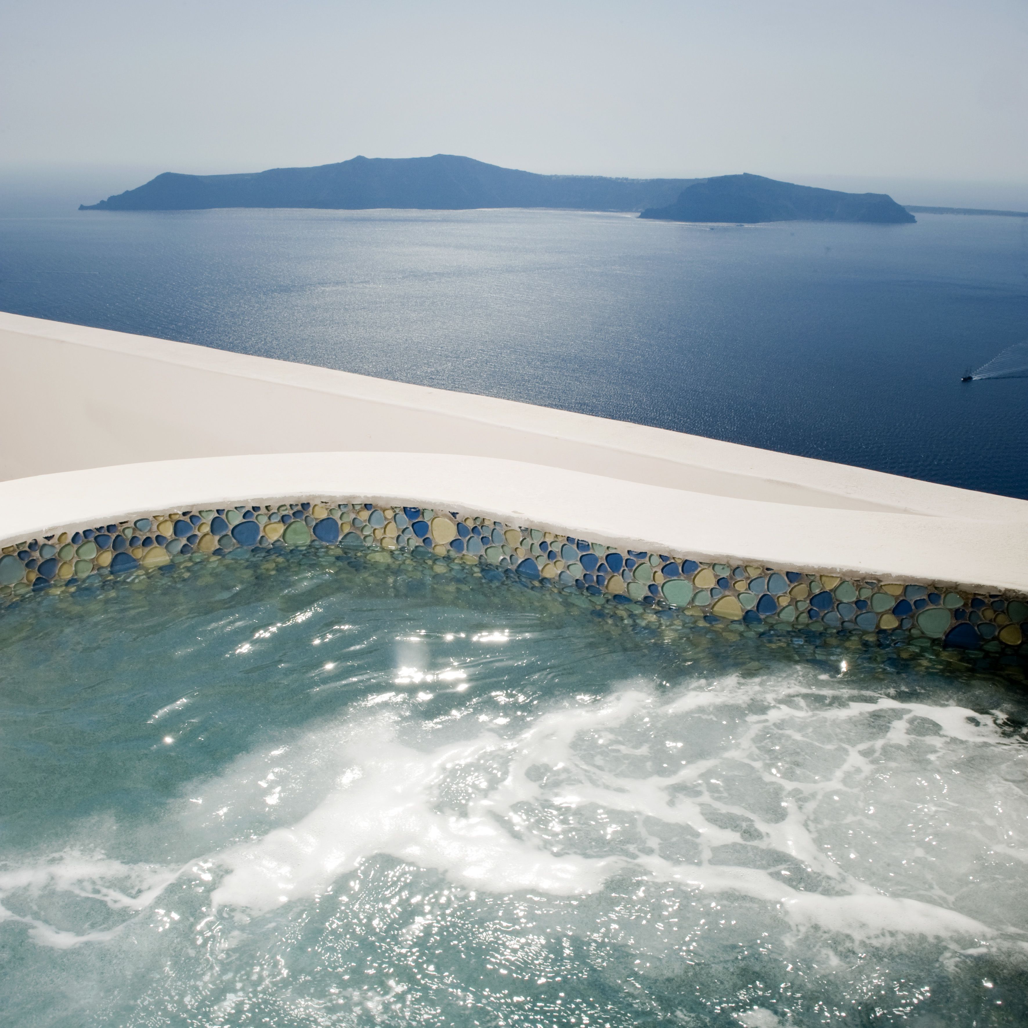 superior suite, hot tub, caldera view | 1 bedroom, premium bedding, pillow-top beds, minibar