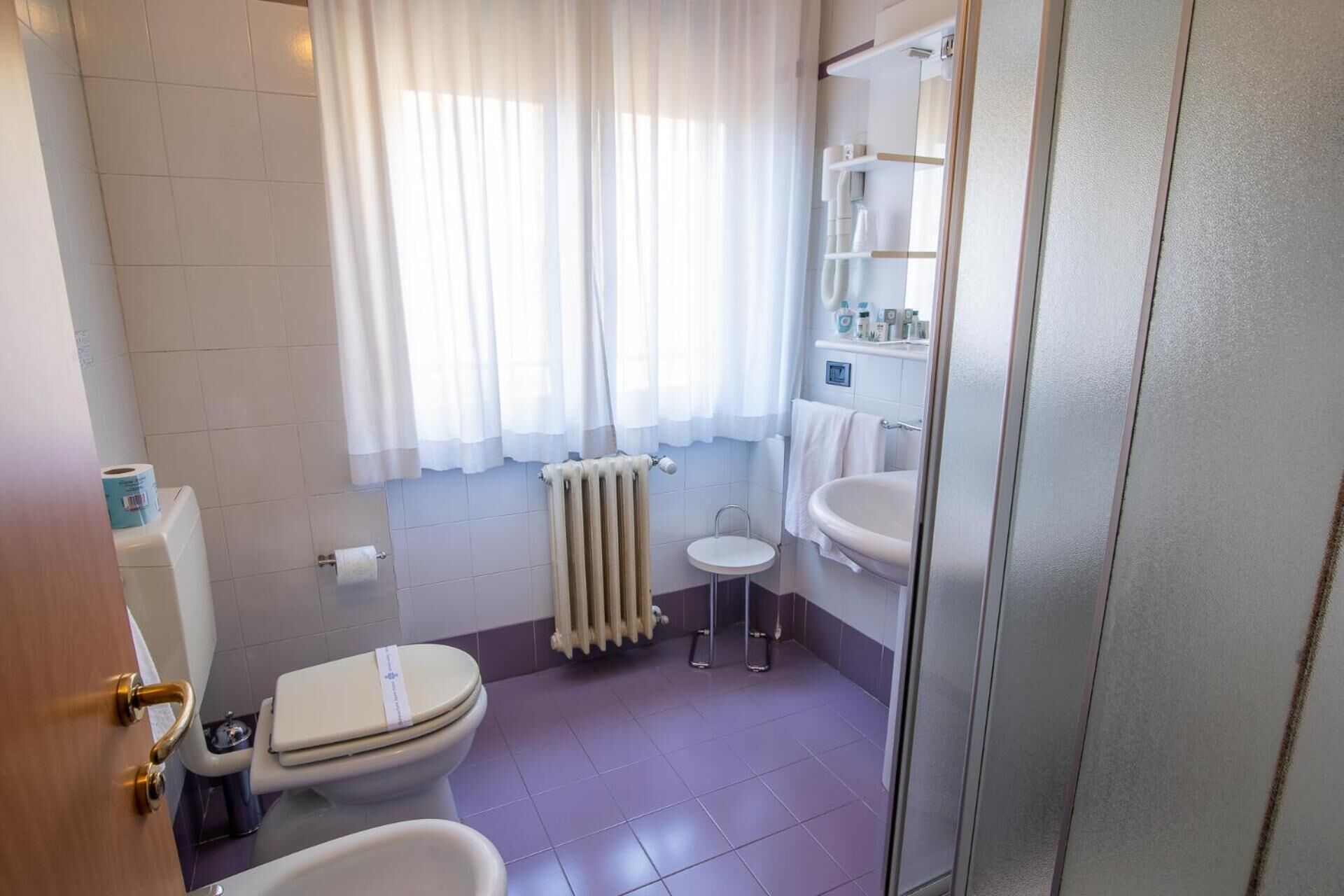 superior single room | bathroom | shower, free toiletries, hair dryer, bathrobes