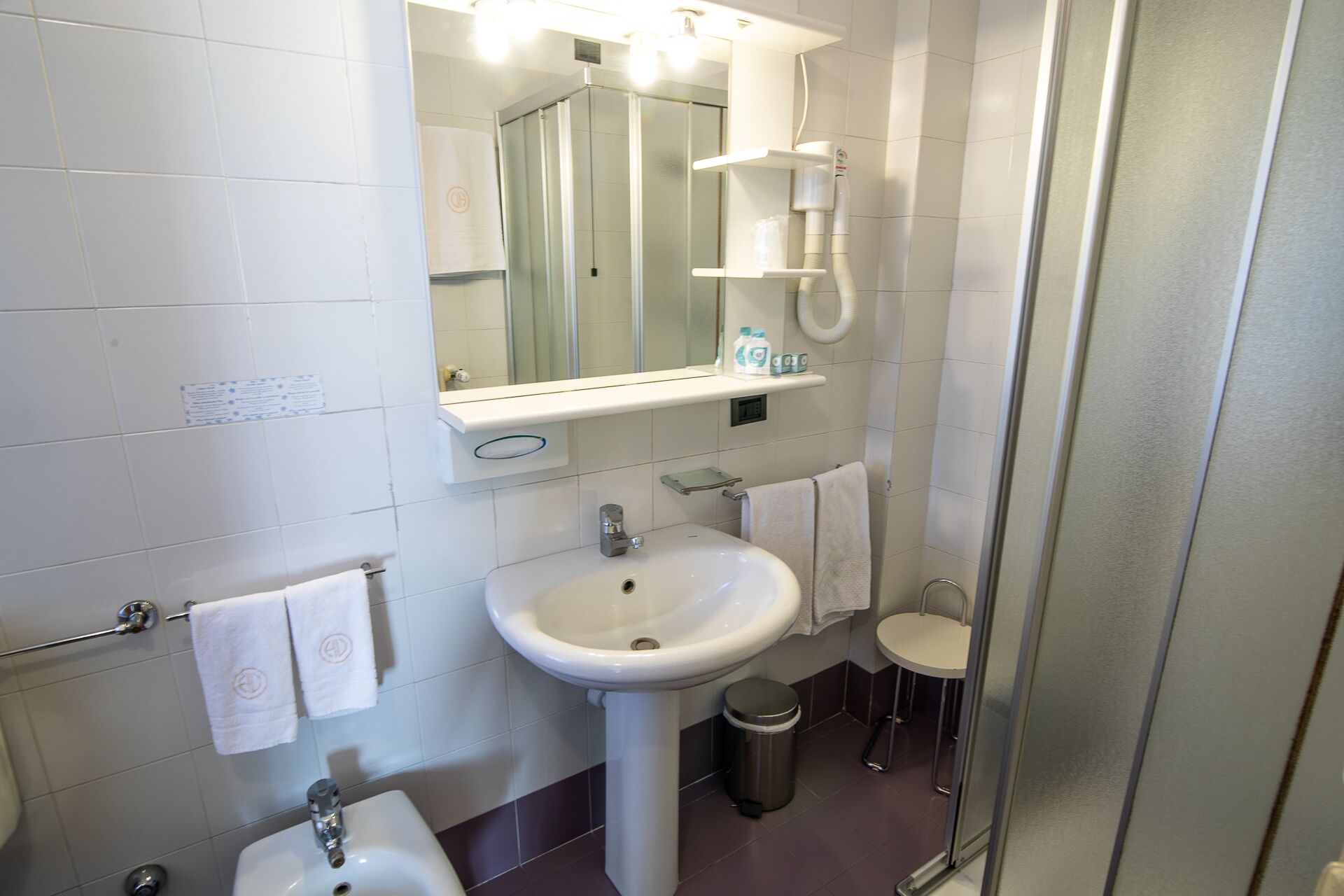 shower, free toiletries, hair dryer, bathrobes