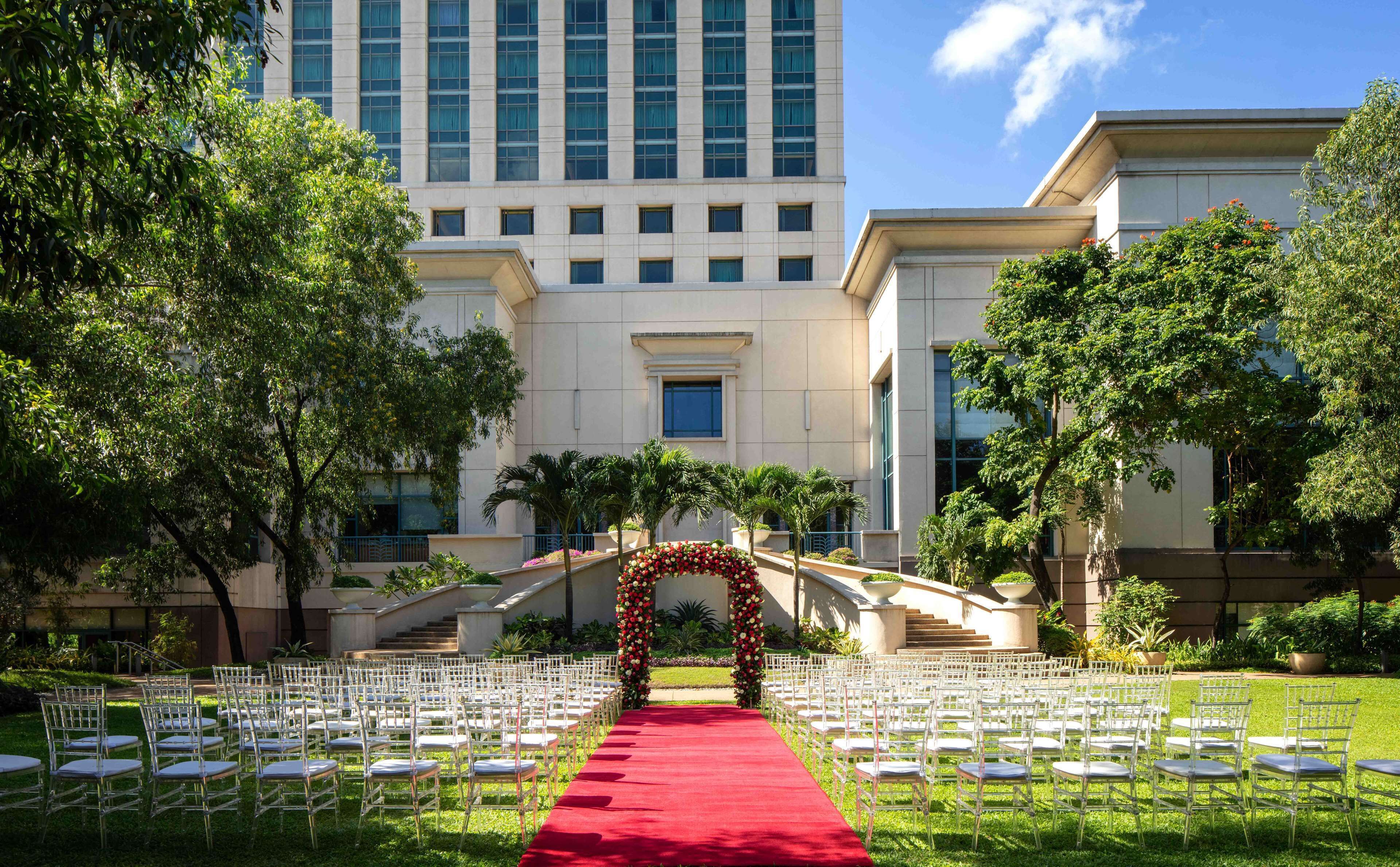 outdoor wedding area