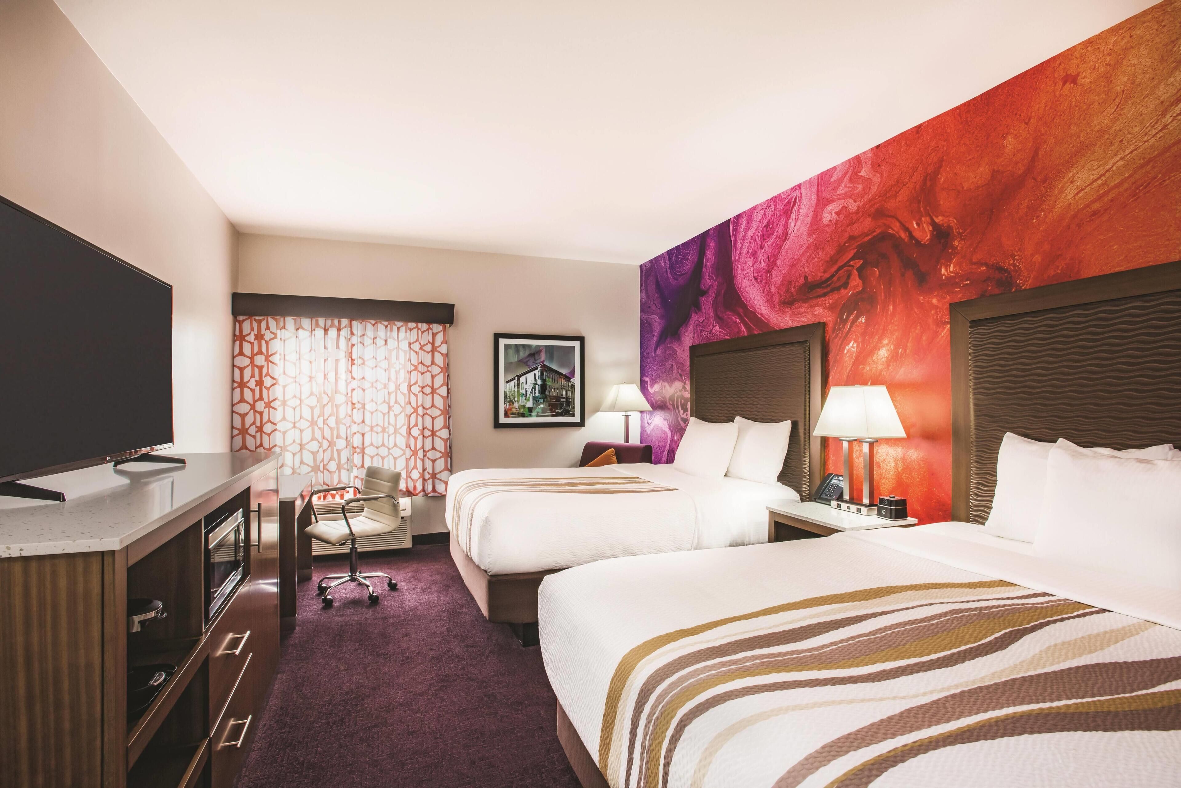 Room, 2 Queen Beds, Non Smoking | Premium bedding, in-room safe, desk, iron/ironing board