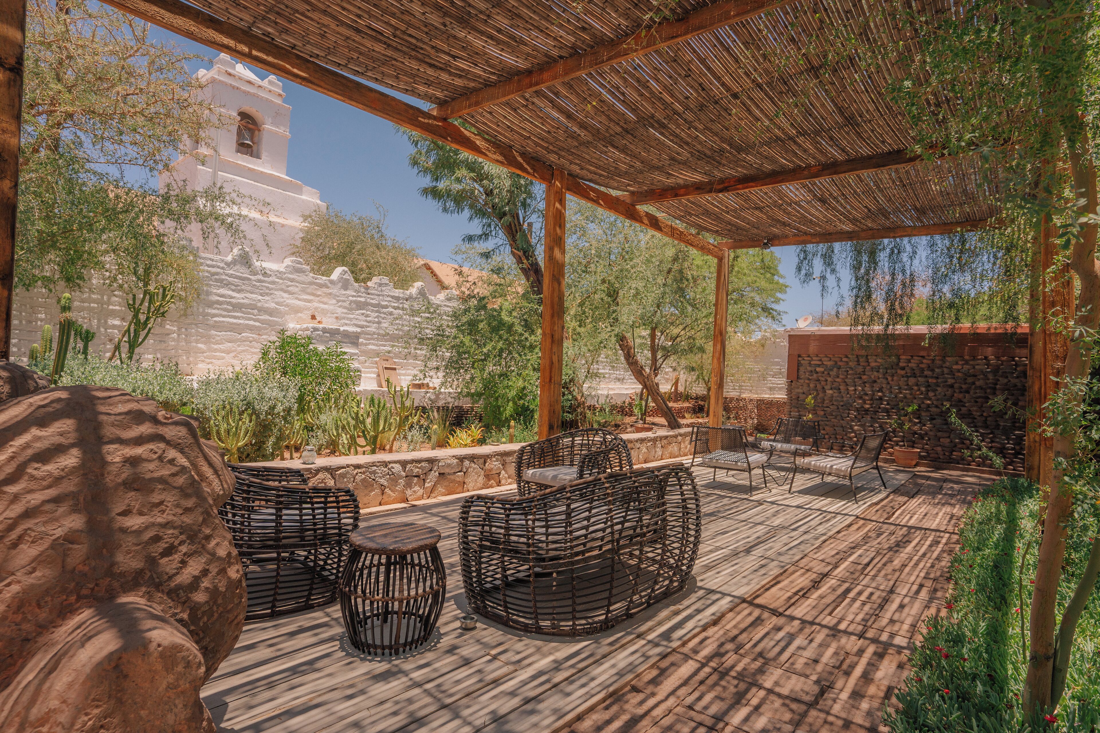 Outdoor banquet area