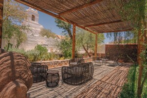 Outdoor banquet area