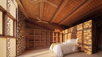 Luxury Room | Peralatan tempat tidur premium, peti besi dalam bilik