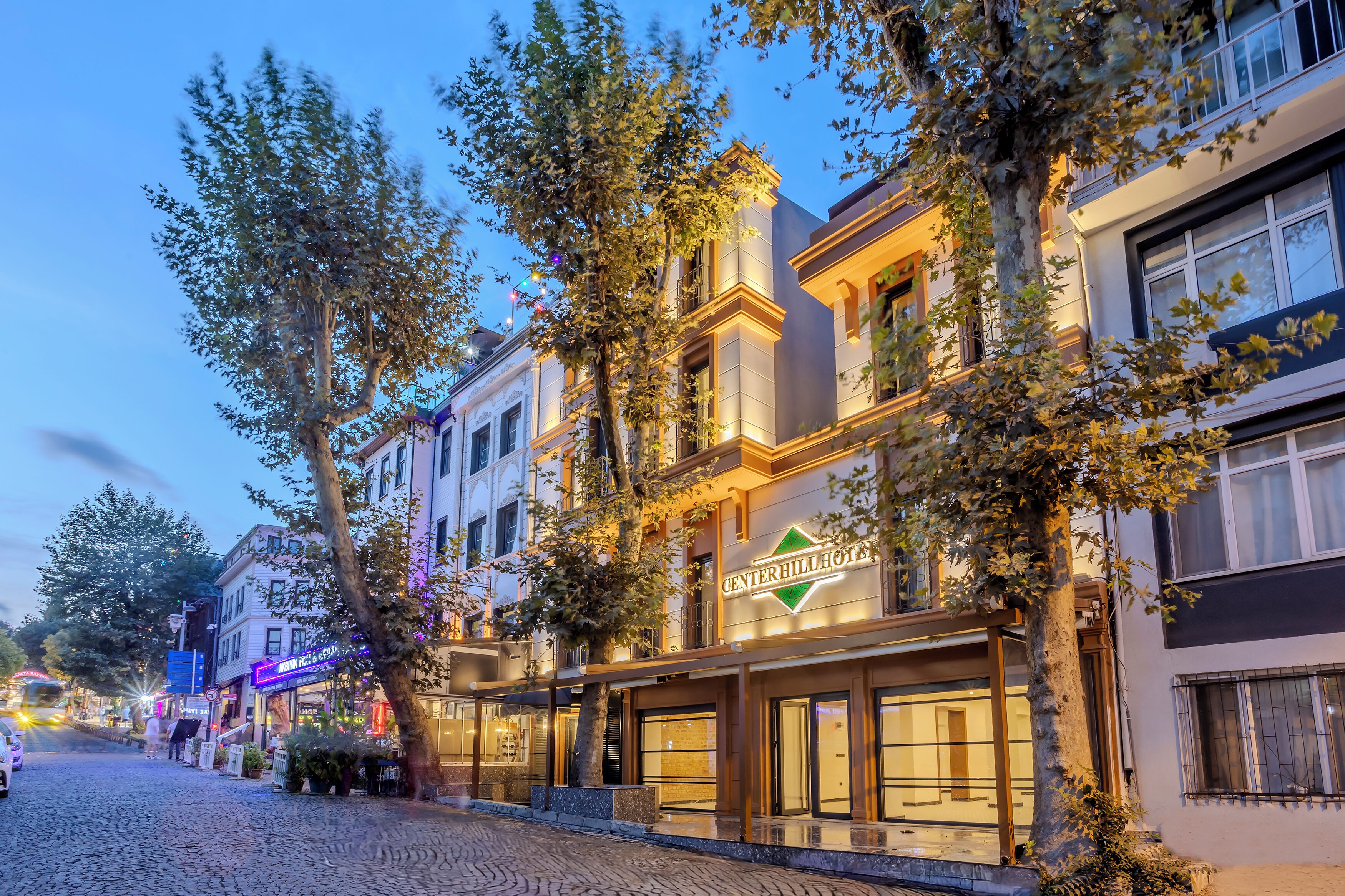 Front of property – evening/night