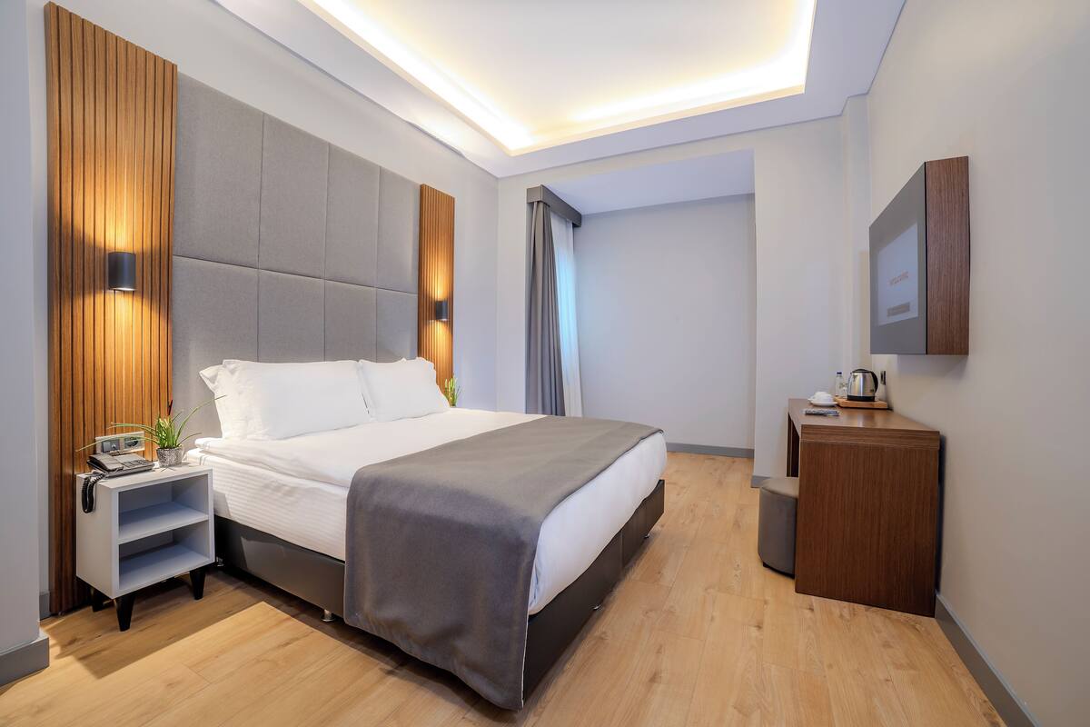 Economy Double Room | Minibar, in-room safe, desk, laptop workspace
