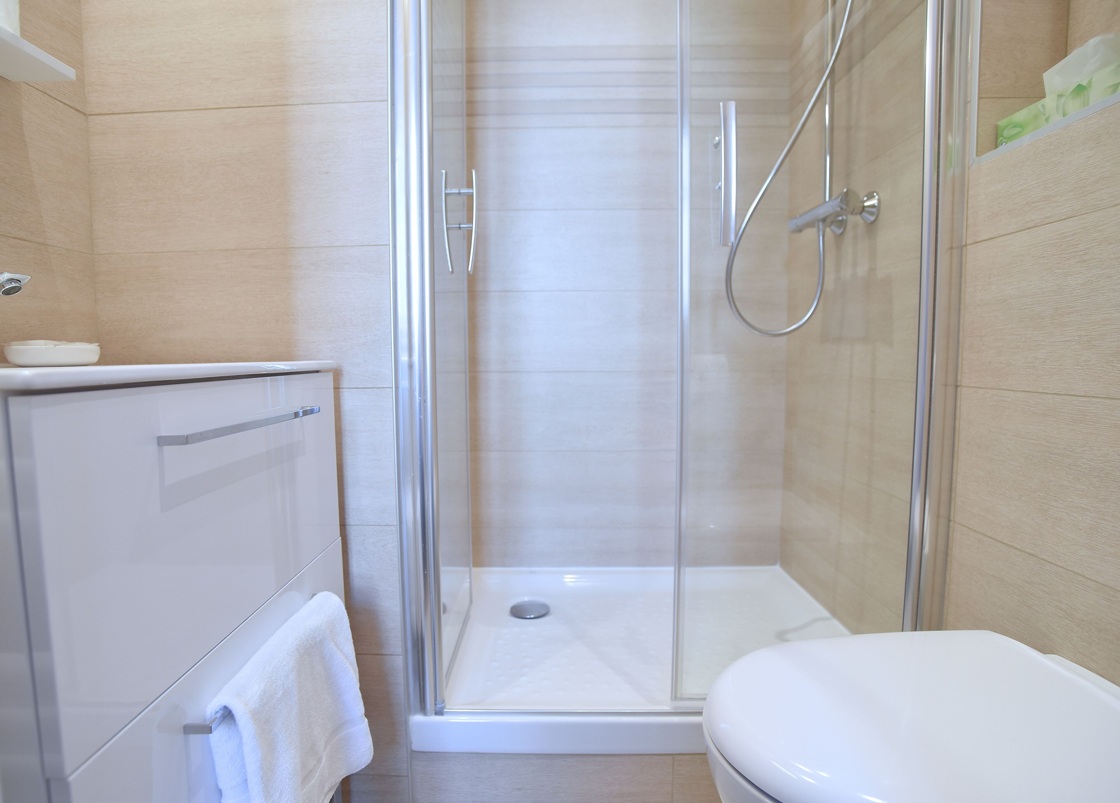 classic double room, 1 double bed, garden view | bathroom | shower, free toiletries, hair dryer, towels