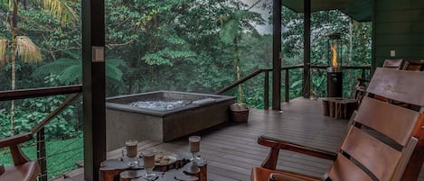 Luxury Villa, 2 Bedrooms, Hot Tub, Mountain View | Terrace/patio